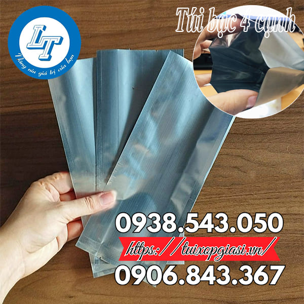 Túi bạc 4 cạnh đựng cà phê giá rẻ
