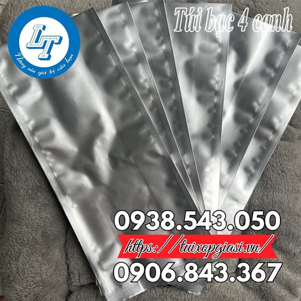 Túi bạc 4 cạnh đựng cà phê giá rẻ