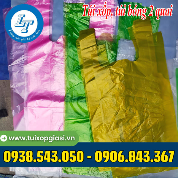 Túi bóng 2 quai dủ màu giá rẻ hcm