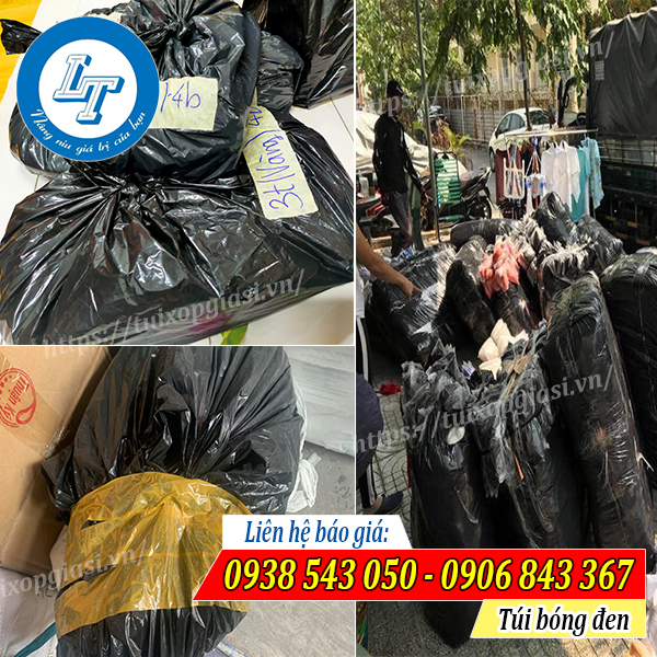 Túi bóng đen đóng hàng, đựng rác Túi bóng đen đóng hàng, đựng rác