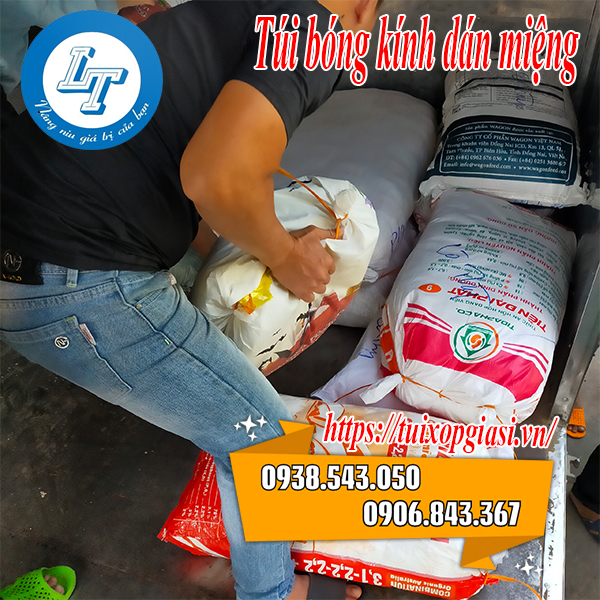 Túi bóng kính dán miệng