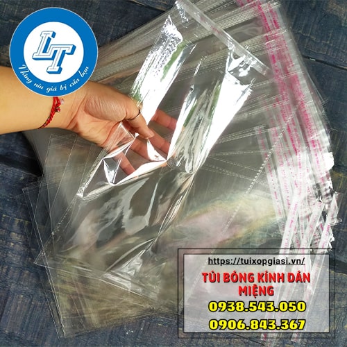 Túi bóng kính dán miệng