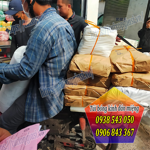 Túi bóng kính dán miệng hàng loại 1 giá rẻ tphcm