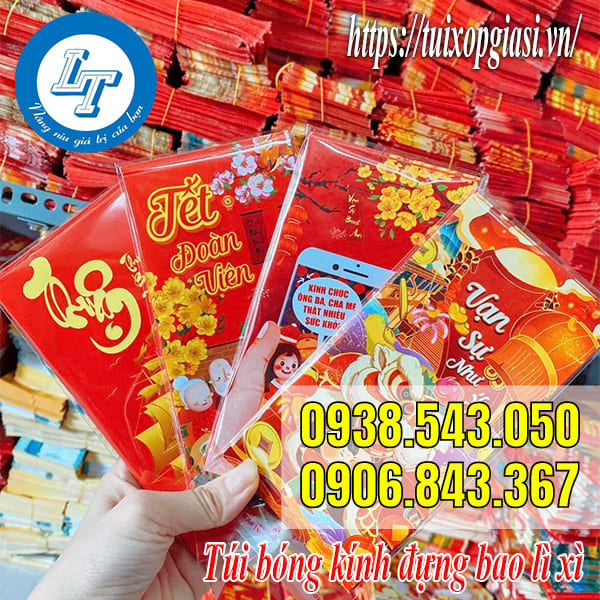 Túi bóng kính đựng bao lì xì giá rẻ