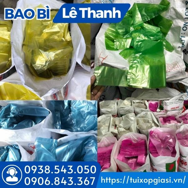Túi bóng mỡ màu trơn zin, trơn thường bao 25kg Túi bóng mỡ màu trơn zin, trơn thường bao 25kg