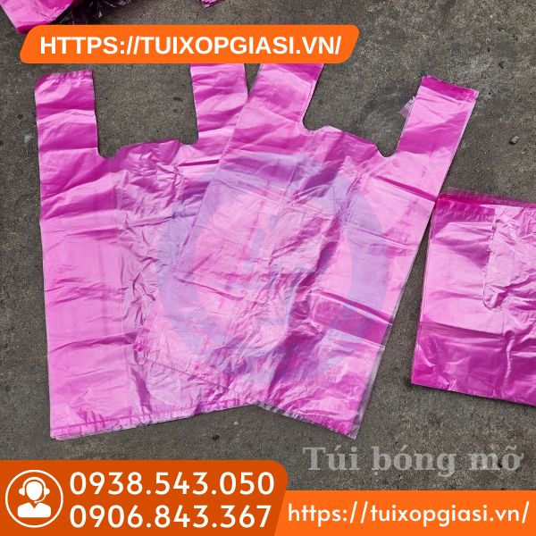 Túi bóng mỡ zin màu hồng Túi bóng mỡ zin màu hồng