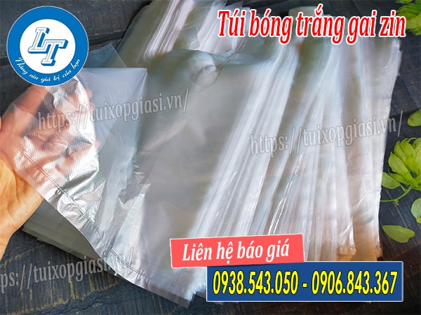 Túi bóng trắng gai zin đủ size giá rẻ