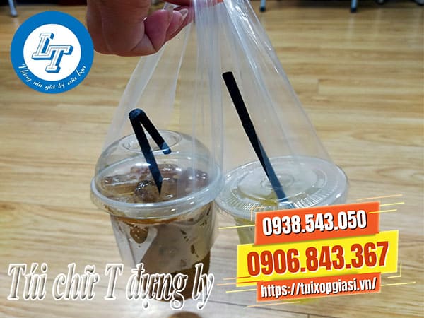 Túi chữ T đựng ly giá rẻ nhất HCM