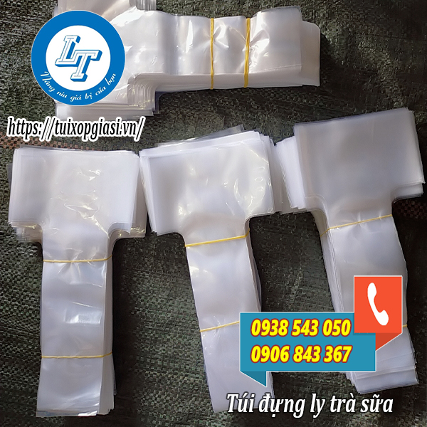Túi chữ T đựng ly trà sữa Túi chữ T đựng ly trà sữa
