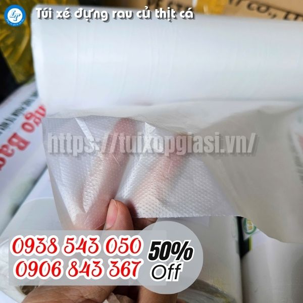 Túi cuộn xé đựng rau củ thịt cá