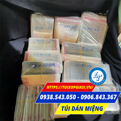 Túi dán miệng đủ kích thước