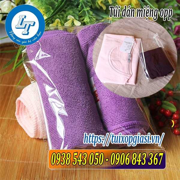 Túi dán miệng opp đựng quần áo, giày dép Túi dán miệng opp đựng quần áo, giày dép