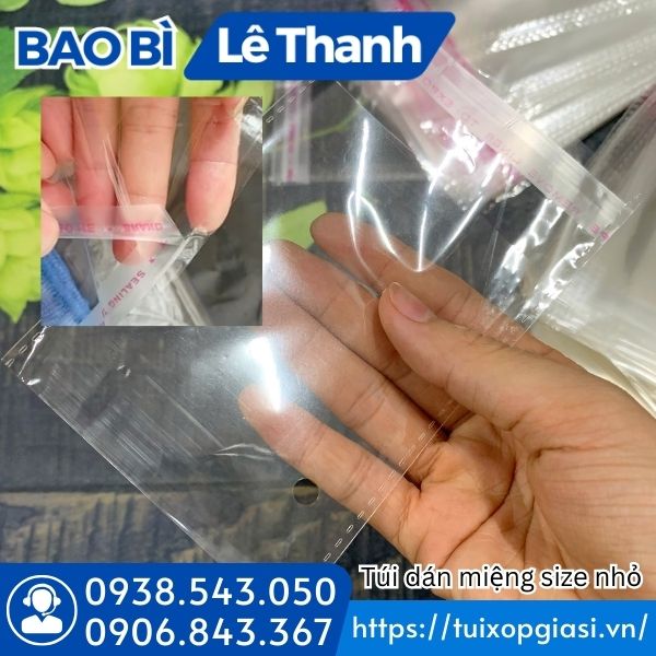 Túi dán miệng size nhỏ Túi dán miệng size nhỏ
