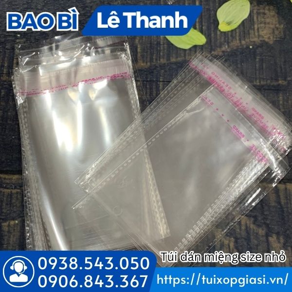 Túi dán miệng size nhỏ trong suốt Túi dán miệng size nhỏ trong suốt