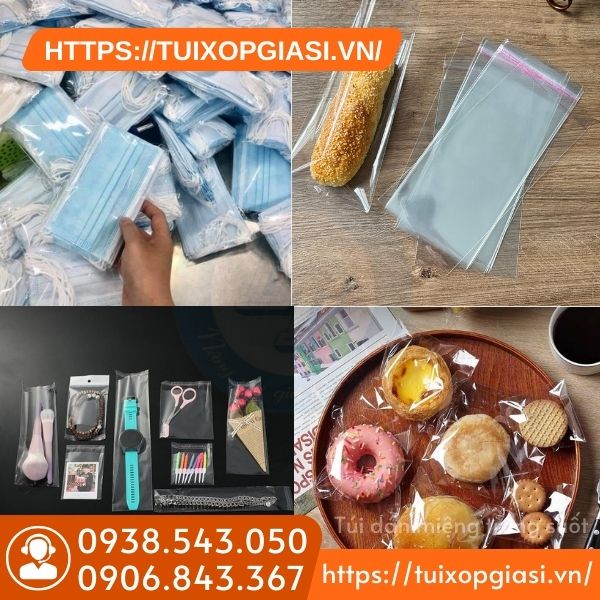 Túi dán miệng trong suốt đựng bánh kẹo Túi dán miệng trong suốt đựng bánh kẹo