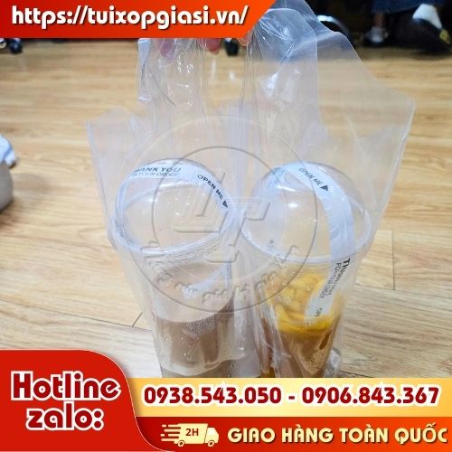 Túi đôi đựng ly cho quán đồ uống