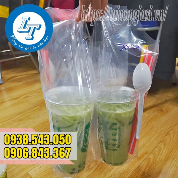 Túi đôi đựng trà sữa
