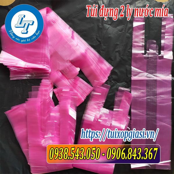 Túi đựng 2 ly nước mía giá sỉ rẻ tphcm