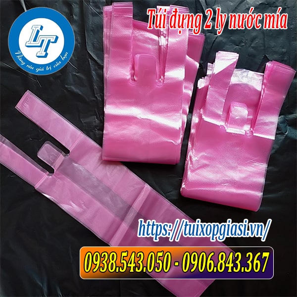 Túi đựng 2 ly nước mía giá sỉ rẻ