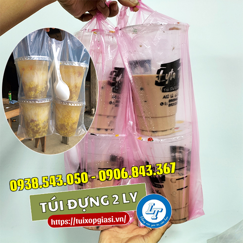 Túi đựng 2 ly trà sữa mang đi