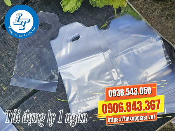 Túi đựng ly 1 ngăn xếp đáy giá rẻ