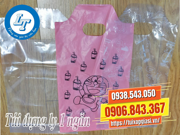 Túi đựng ly 1 ngăn xếp đáy giá rẻ