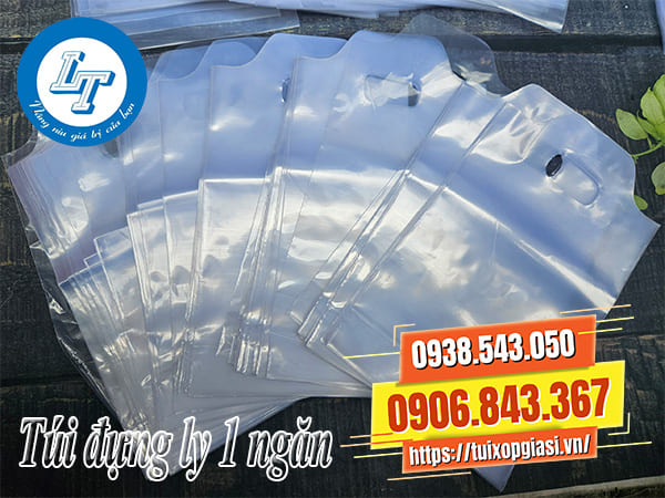 Túi đựng ly 1 ngăn xếp đáy giá rẻ