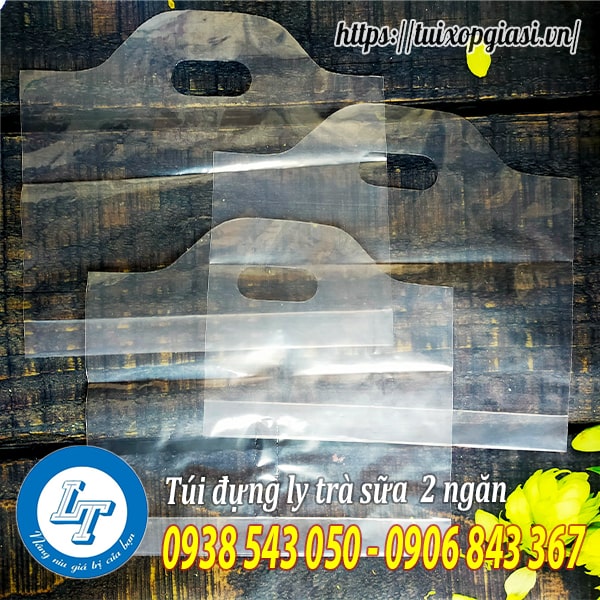 Túi đựng ly trà sữa 2 ngăn