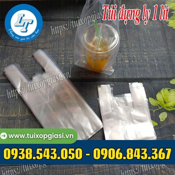 Túi đựng ly trà tắc, nước mía loại 1 lít giá rẻ
