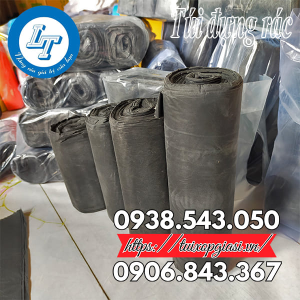 Túi đựng rác cuộn 1 màu đen