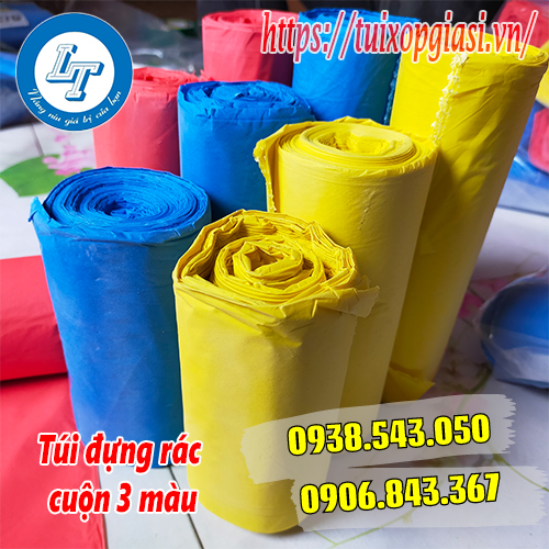 Túi đựng rác cuộn 3 màu