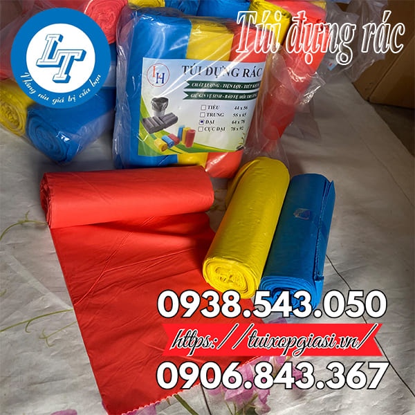 Túi đựng rác cuộn 3 màu Túi đựng rác cuộn 3 màu giá rẻ