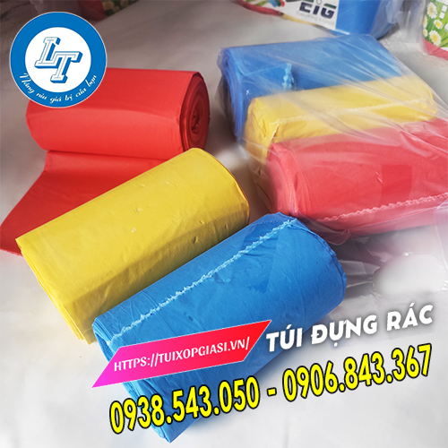 Túi đựng rác cuộn màu