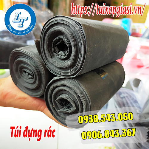 Túi đựng rác cuộn màu đen