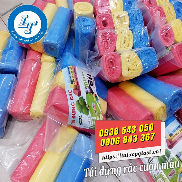 Túi đựng rác cuộn màu đủ size