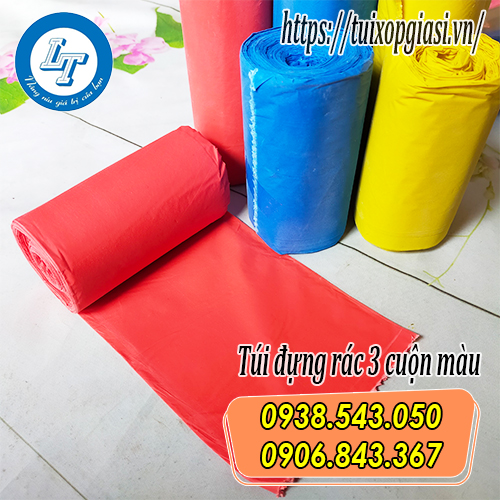 Tui đựng rác cuộn màu giá sỉ