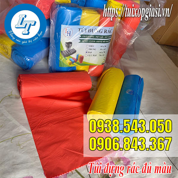 Túi đựng rác đủ màu đỉ size giá rẻ