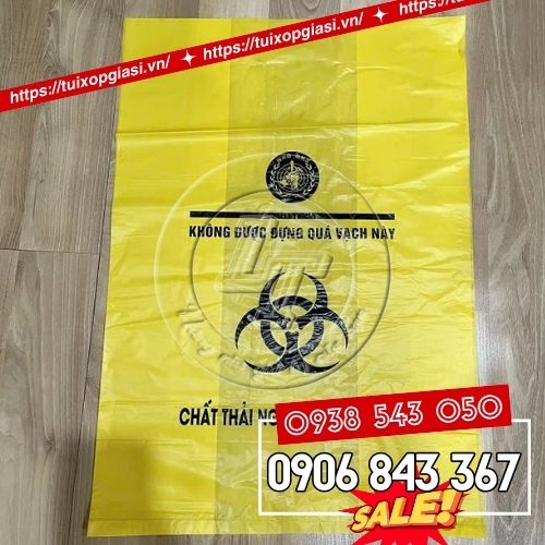 Túi đựng rác thải y tế màu vàng