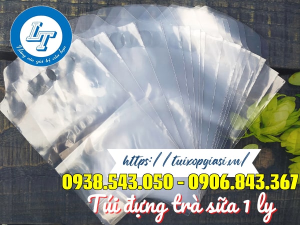 Túi đựng trà sữa 1 ly xếp đáy Túi đựng trà sữa 1 ly xếp đáy