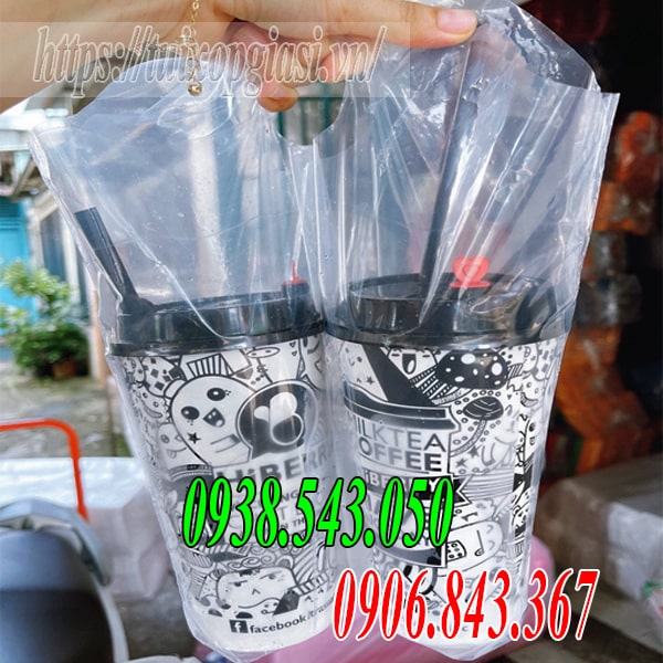 Túi đựng trà sữa 2 ly