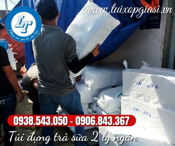 Túi đựng trà sữa 2 ly ngăn giá rẻ