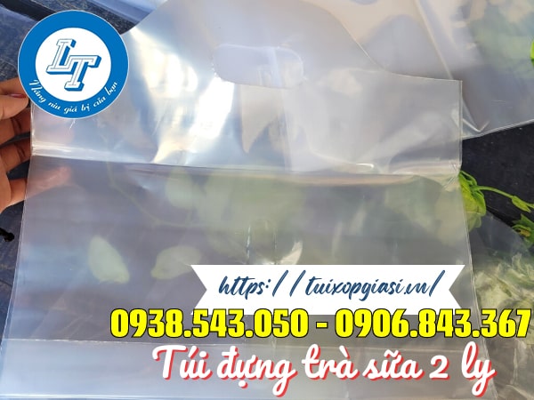 Túi đựng trà sữa 2 ly Túi đựng trà sữa 2 ly