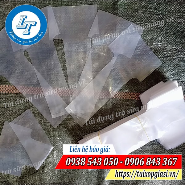 Túi đựng trà sữa chữ T mang về Túi đựng trà sữa chữ T mang về