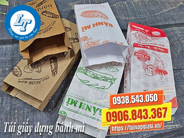 Túi giấy đựng bánh mì giá rẻ
