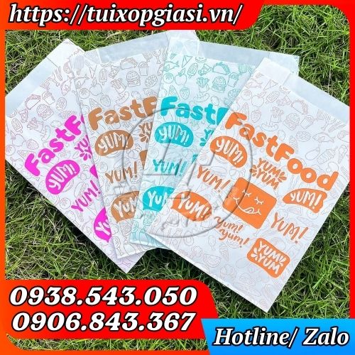 Túi giấy đựng đồ chiên in