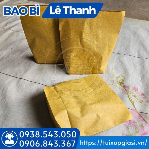 Túi giấy đựng đồ chiên không in hình