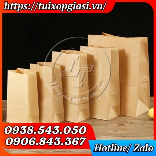Túi giấy đựng đồ chiên không quai xách