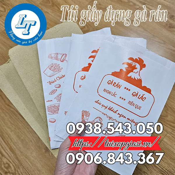 Túi giấy đựng gà rán giá rẻ