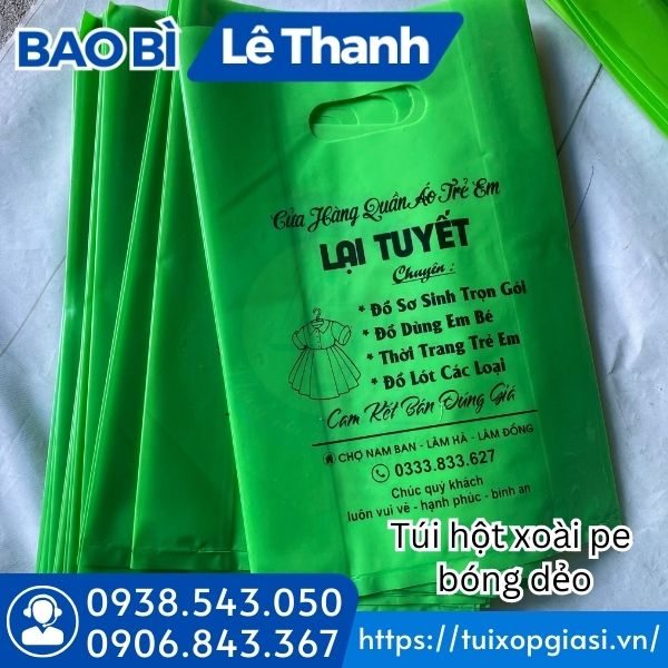 Túi hột xoài in chữ