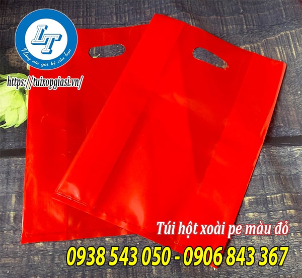 Túi hột xoài pe màu đỏ Túi hột xoài pe màu đỏ